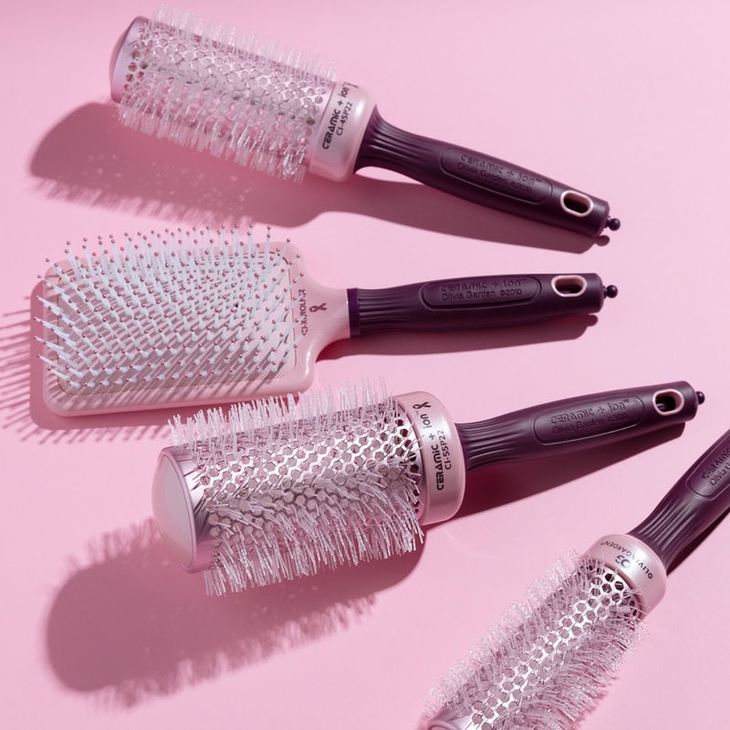 Olivia Garden Ceramic + Ion Thermal Breast Cancer Awareness 2022 Brush Collection - Image 8