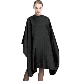 Salon Cape Black with Metal Hook & Elasticated Neck