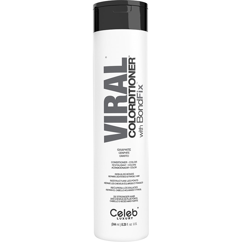 Celeb Luxury Viral Hybrid Toner Colorditioner with BondFix, Graphite, 244ml