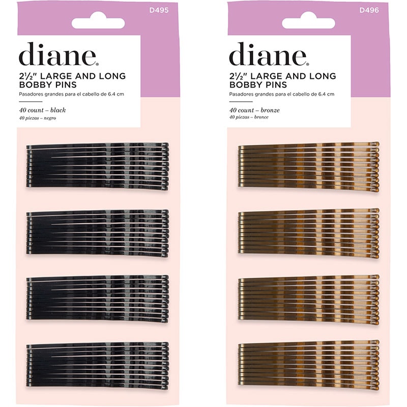 Diane Large & Long Bobby Pins, 2.5 inch, 40/Pack