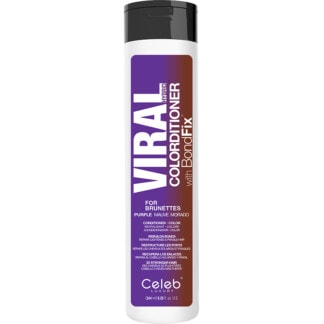 Celeb Luxury Viral Hybrid Toner Colorditioner with BondFix for Brunettes, Purple, 244ml