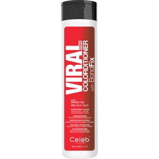 Celeb Luxury Viral Hybrid Toner Colorditioner with BondFix for Brunettes, Red, 244ml
