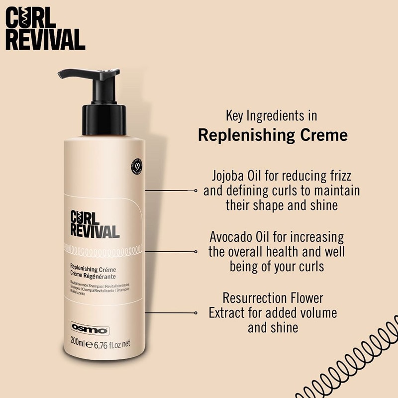OSMO Curl Revival Replenishing Cream, 200ml - Image 3