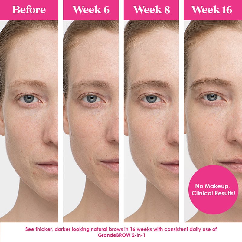 GrandeBROW 2-In-1 Tinted Brow Gel + Brow Enhancing Serum, 3.5ml - Image 4