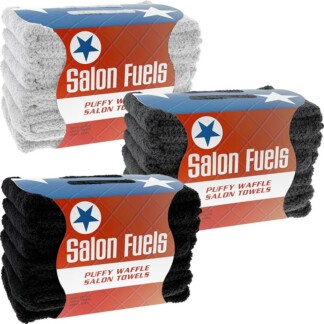 Salon Fuels Puffy Waffle Salon Towels, 50 x 90cm, 6/Pack