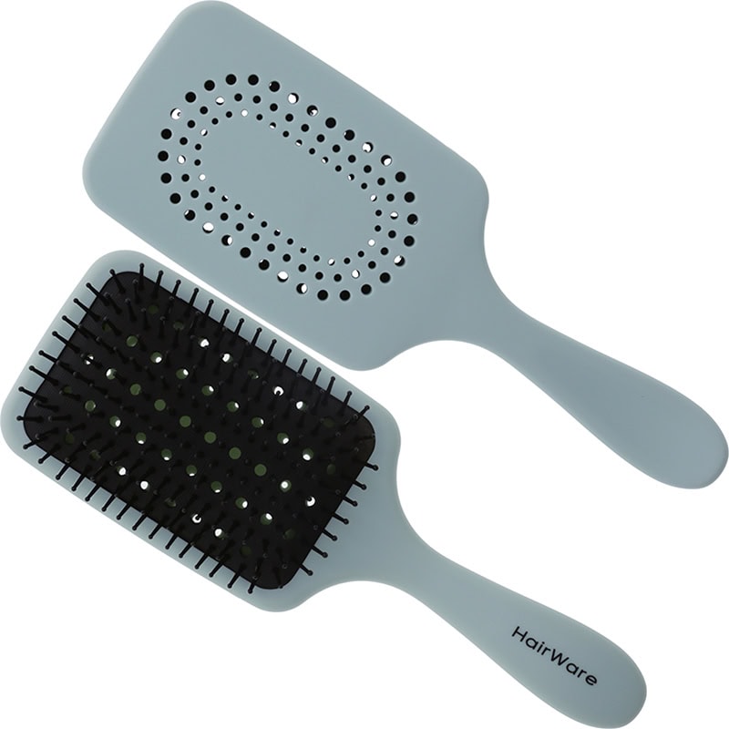 Hairware Rubberized Paddle Brush with Nylon Pins, Sage