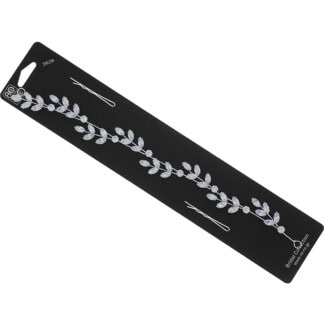 Bridal Headpiece with Small Leafy Zircon, 30cm