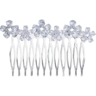 Bridal Hair Comb Horizontal with Zircon