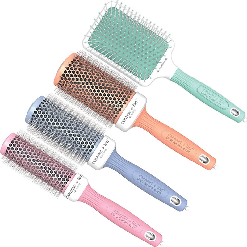 Olivia Garden Ceramic + Ion Thermal Pastels Brush Collection