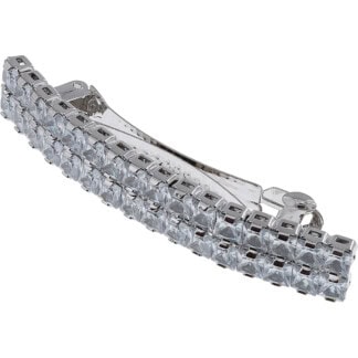 Bridal Hair Barrette Double Row with Square, 6cm