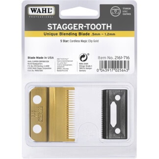 Wahl Magic Clip Hair Clipper Stagger-Tooth Gold Blade Set
