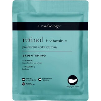 Maskology Professional Under Eye Mask - Brightening Retinol + Vitamin C, 3 Pairs