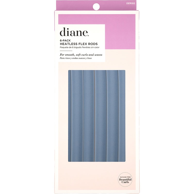 Diane Heatless Flex Rods, 18 x 250mm, 6/Pack
