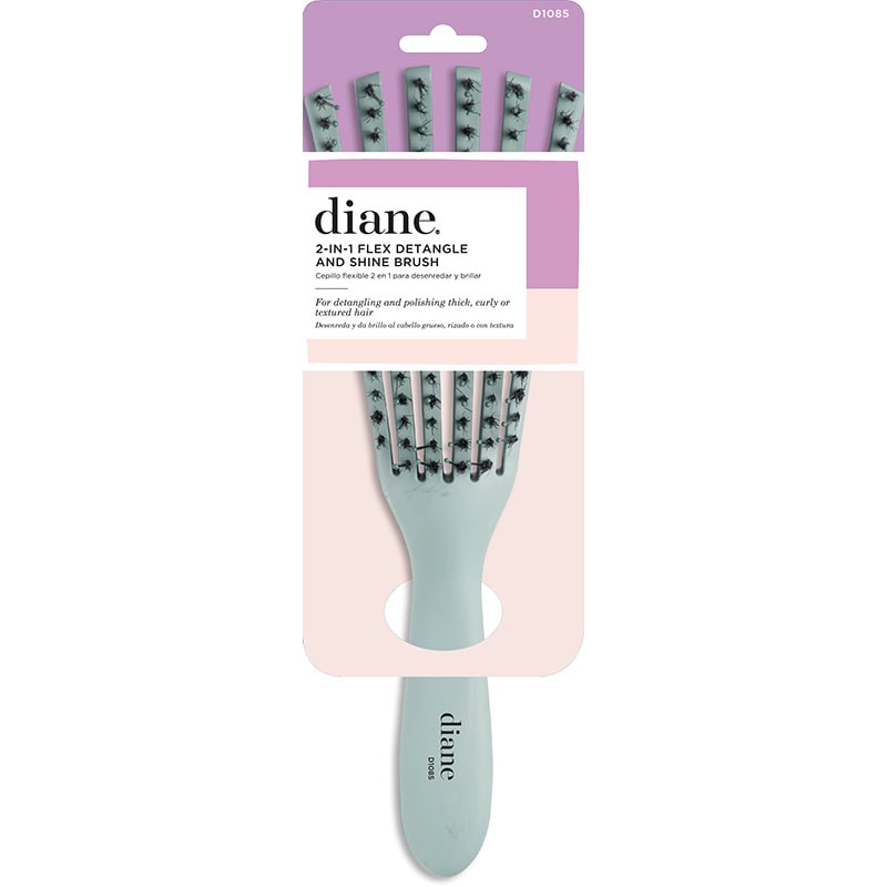 Diane 2-in-1 Flex Detangle & Shine Brush, Soft Blue