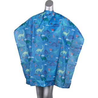 Kids Cape Blue with Dinosaur, Hook & Loop