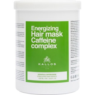 Kallos Energizing Hair Mask with Keratin & Caffeine Complex, 1 Litre