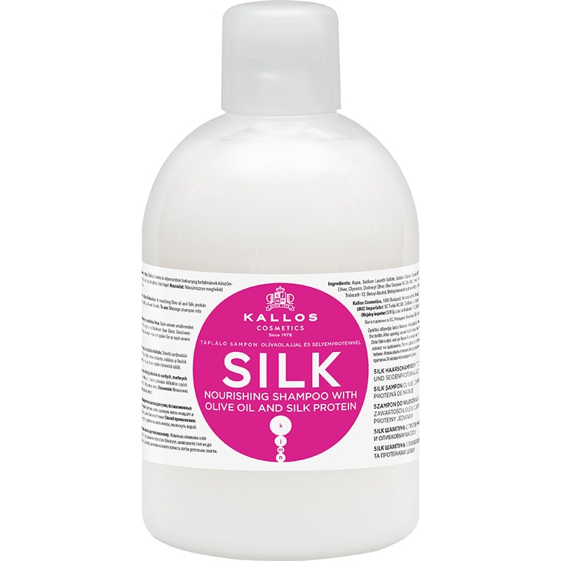 Kallos Silk Nourishing Shampoo with Olive Oil & Silk Protein, 1 Litre