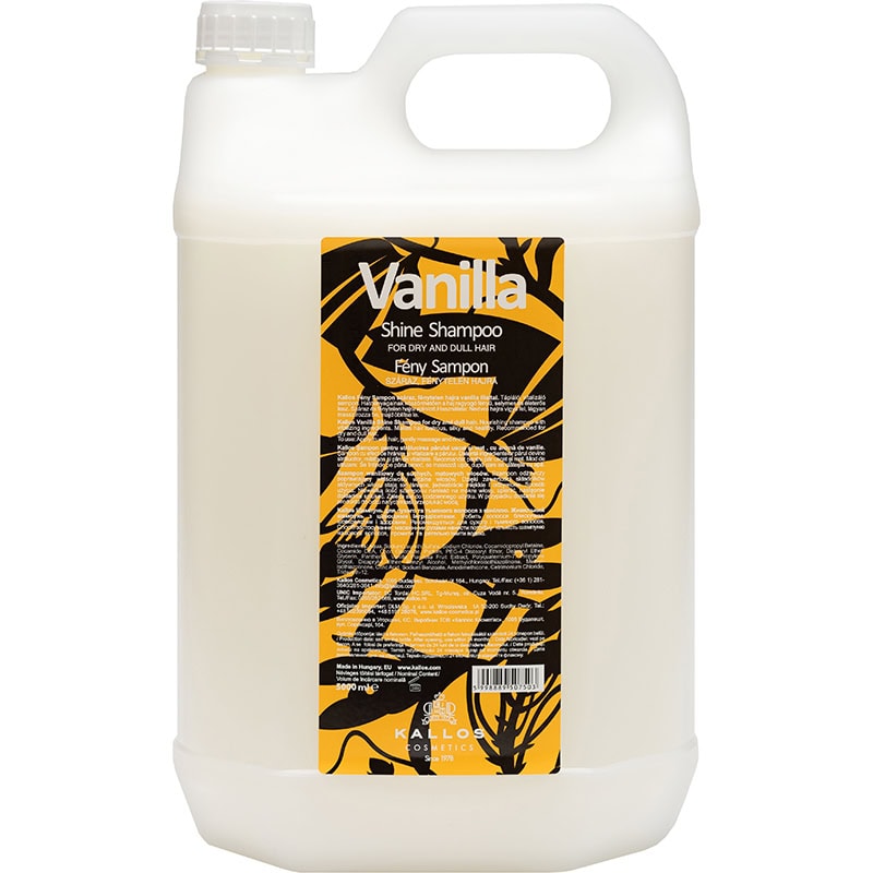 Kallos Vanilla Shine Shampoo for Dry & Dull Hair, 5 Litre