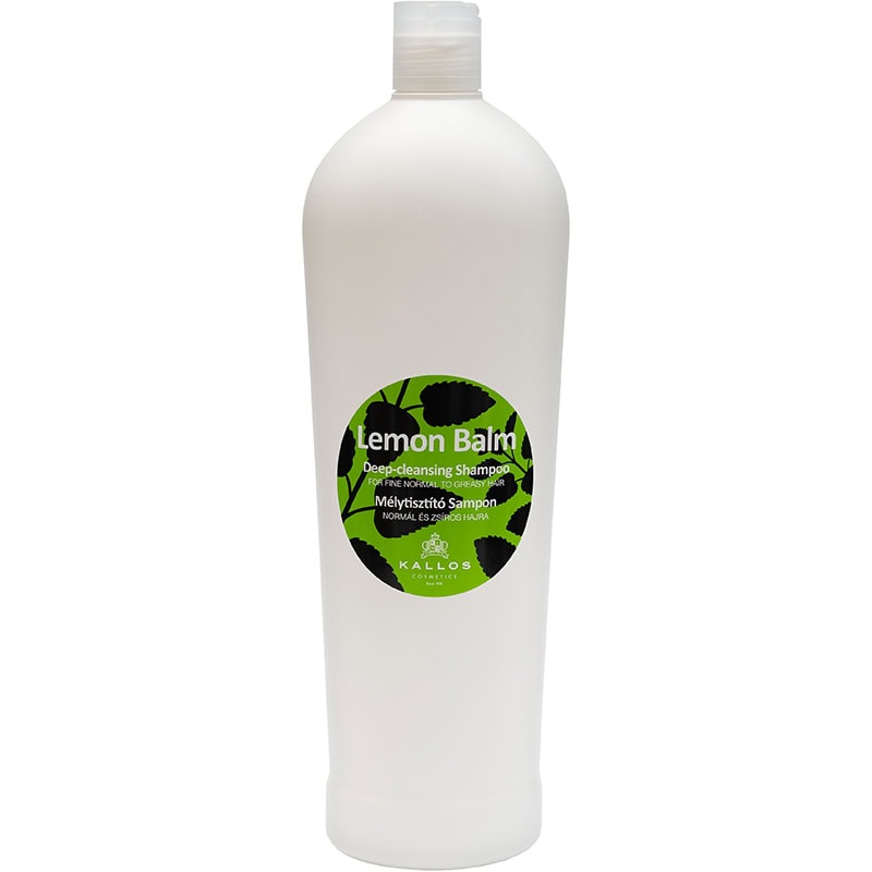 Kallos Lemon Balm Deep Cleansing Shampoo for Fine/Normal to Greasy Hair, 1 Litre