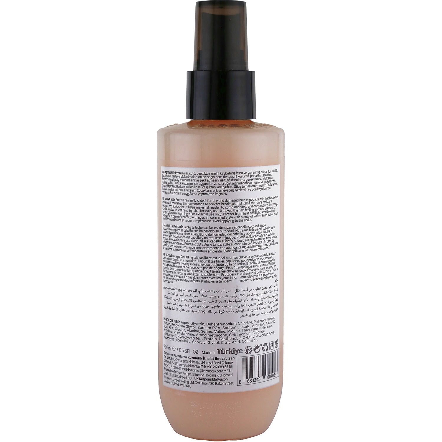 Agiva Milk Protein Pro Care Hair Milk for Dry & Damaged Hair, 200ml - Image 2