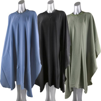 Salon Cape with Silicone Collar, Polyester, 130 x 146cm, Hooks
