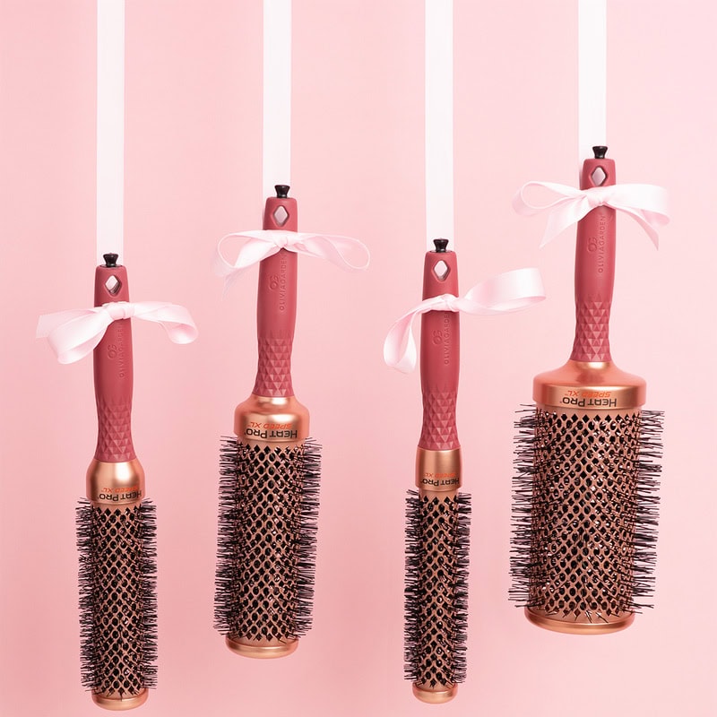Olivia Garden HeatPro Ceramic + Ion Orchid Speed XL Long Barrel Brush Display: 12 Brushes & Stand - Image 8