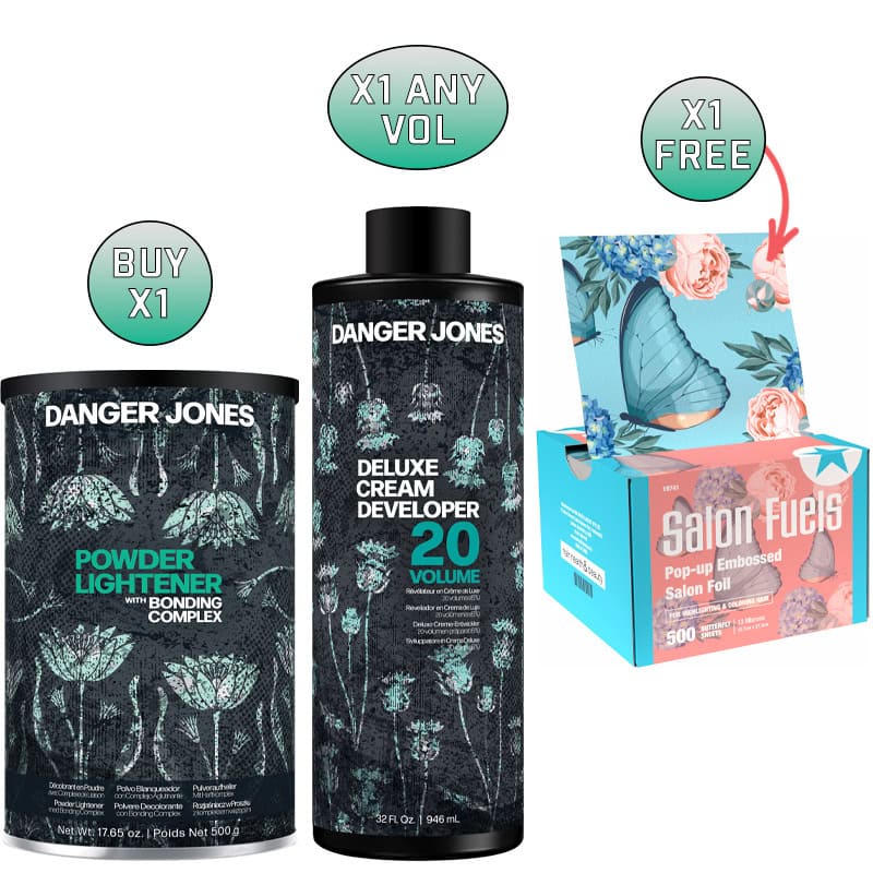 Danger Jones Powder Lightener, Cream Developer & Salon Fuels Foil Special