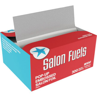 Salon Fuels Pop Up, Pre-Cut & Pre-Fold Embossed Salon Foil, Silver, 300 Sheets, 15 x 35cm