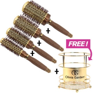 Olivia Garden NanoThermic Ceramic + Ion PowerGrip Brush Special