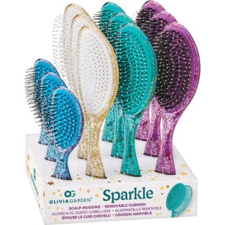 Olivia Garden OG Brush Sparkle Display: 12 Brushes & Stand