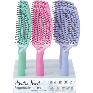 Olivia Garden FingerBrush Arctic Frost Brush Display: 9 Brushes & Stand