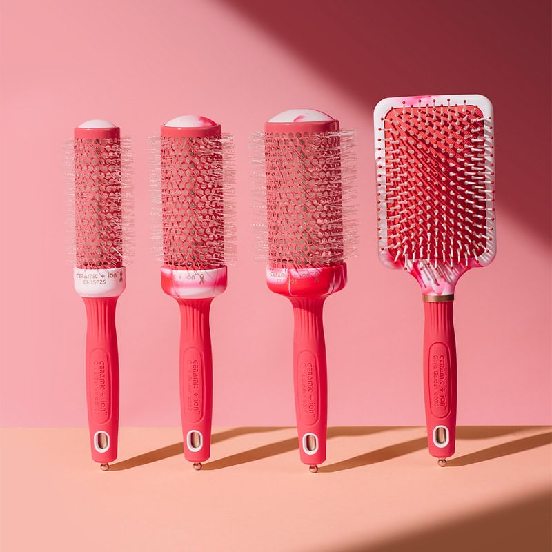 Olivia Garden Ceramic + Ion Thermal Breast Cancer Awareness 2025 Brush Collection - Image 9