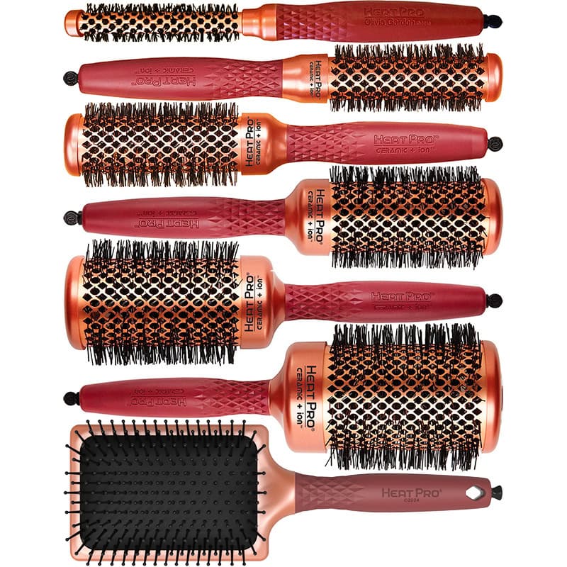 Olivia Garden HeatPro Ceramic + Ion Copper Brush Collection